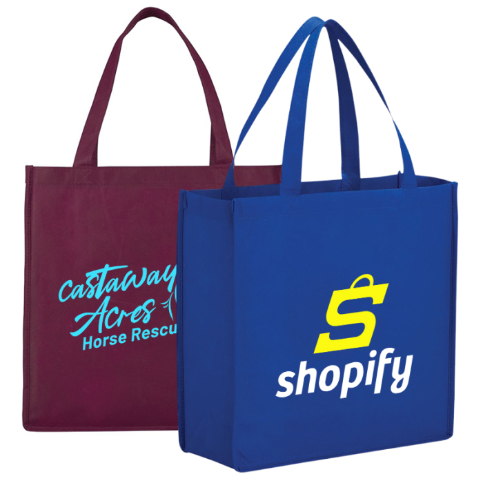 Custom Printed Main Street Shopper Tote Bags Polypropylene Tote Bags