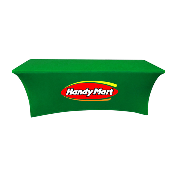 8 ft Personalized Stretch 3-Sided Table Covers 8 ft Personalized Stretch 3-Sided Table Covers