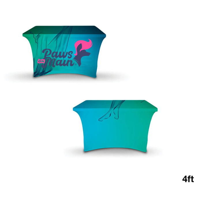 Custom Imprinted Display Splash 4 ft Stretch Table Covers