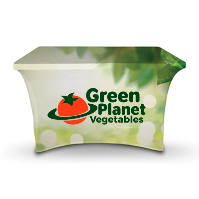 Promotional Display Splash 4 ft RPET Stretch Table Covers