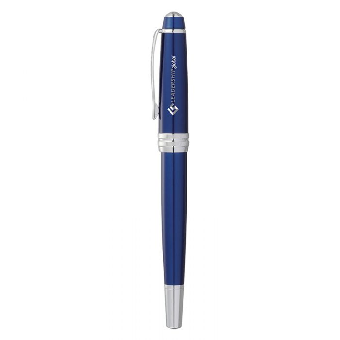 Custom Imprinted Cross® Bailey Blue Lacquer Roller Ball Pens