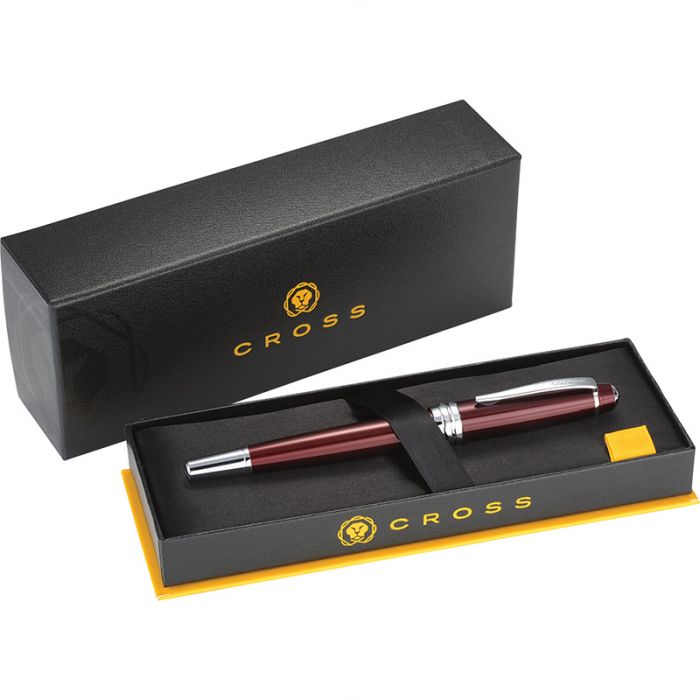 Promotional Cross Bailey Red Lacquer Roller Ball Pens