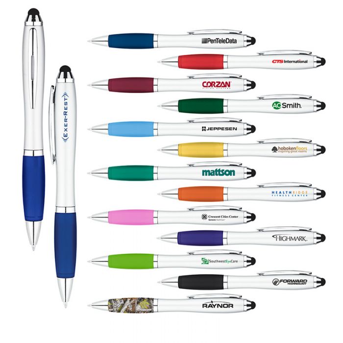 Custom Imprinted Curvaceous Ballpoint Stylus Pens