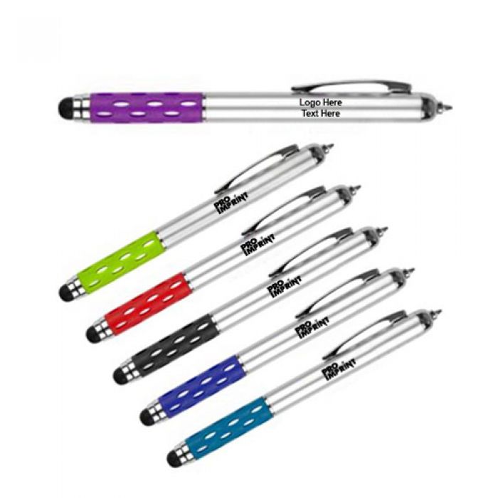 Custom Printed Gravity Grip Pen with Stylus