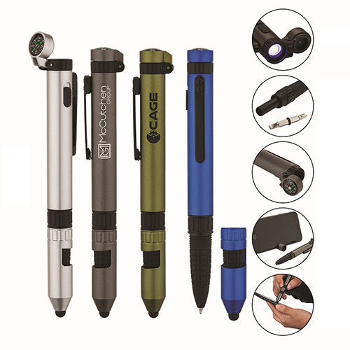 Custom Printed Rainier Utility Pens with Stylus