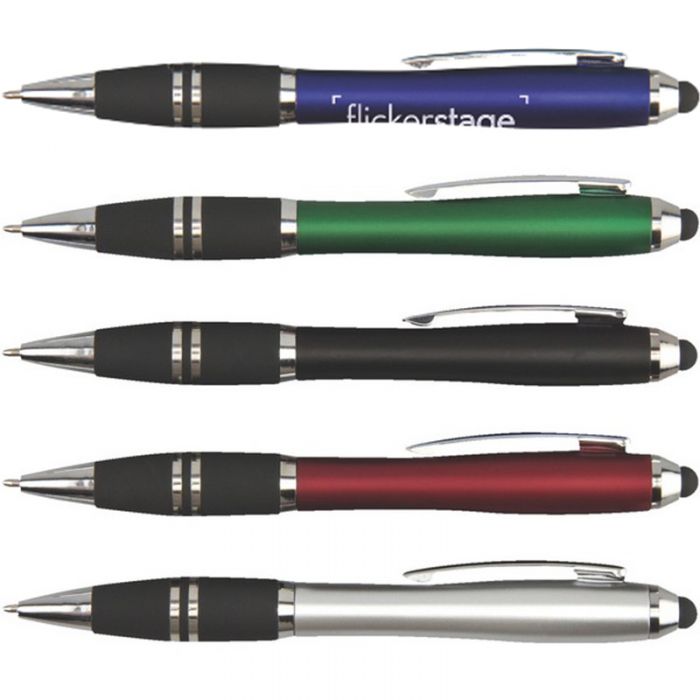 Promotional iWrite Twist Action Metallic Stylus Pens with Gripper