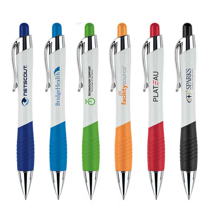 Customized 2-Tone Color Curvaceous Ballpoint Pens