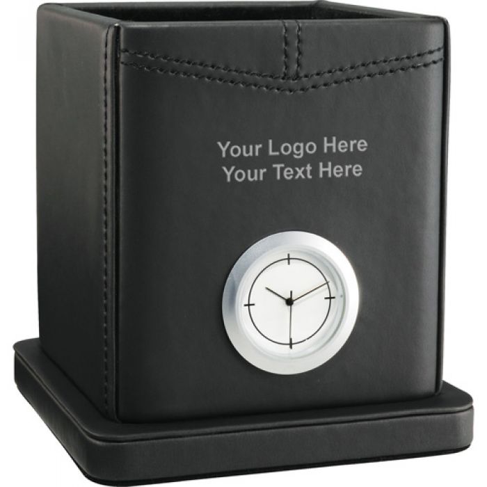 Custom Printed Pedova Pen Cup & Clock