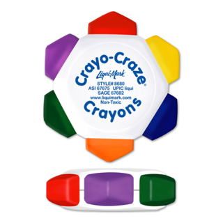 Crayo-Craze® 6 Color Crayon Wheels with White Housing