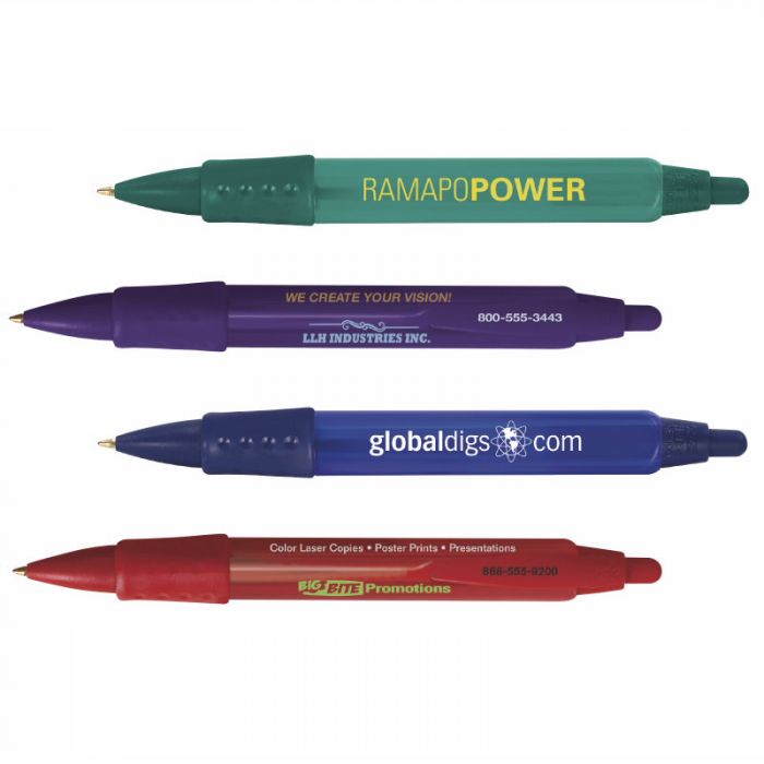 Custom BIC® Tri-Stic® WideBody® Clear Grip Pens