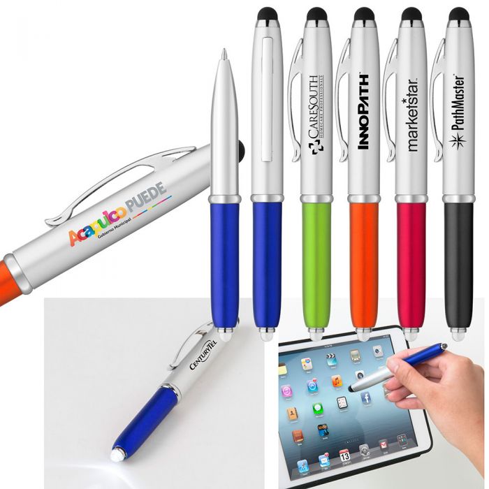 Custom Chelsea Stylus Metal Pens with LED