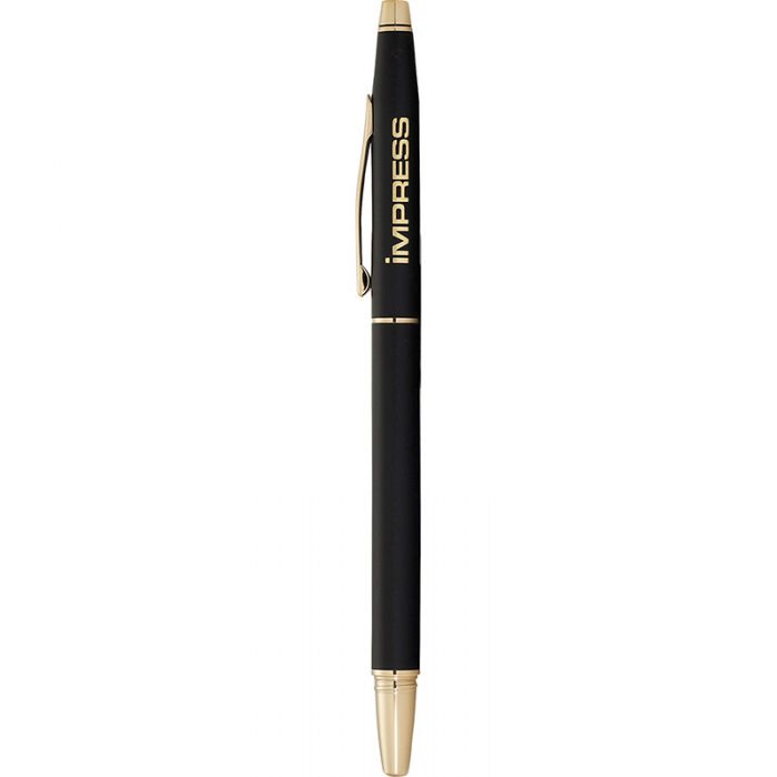 Custom Cross Century Traditional Black Roller Ball Pens