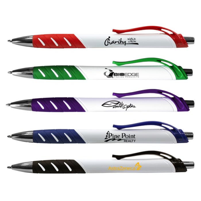 Custom White Allure Grip Pens