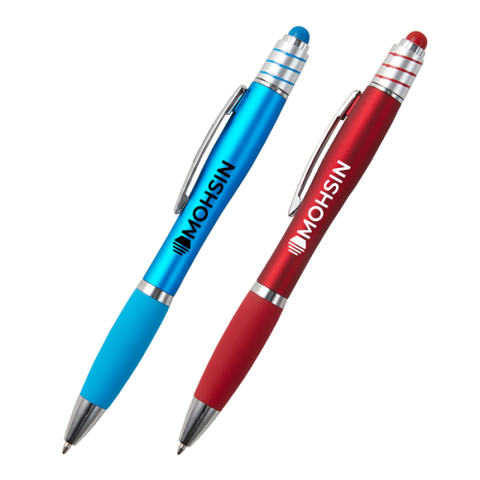 Customized Fullerton Velvet-Touch MGC Spin Top Stylus Pens