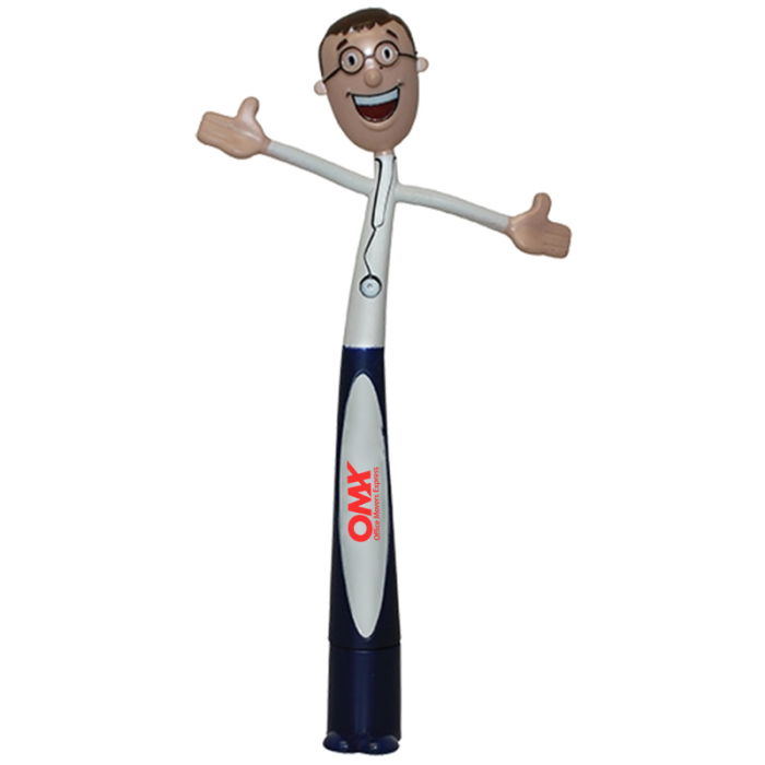 Imprinted Health Care Professional Bend-A-Pens - Male