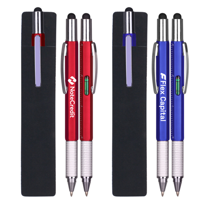 Imprinted Multi-Function Screw Driver Pens with PE Pouch