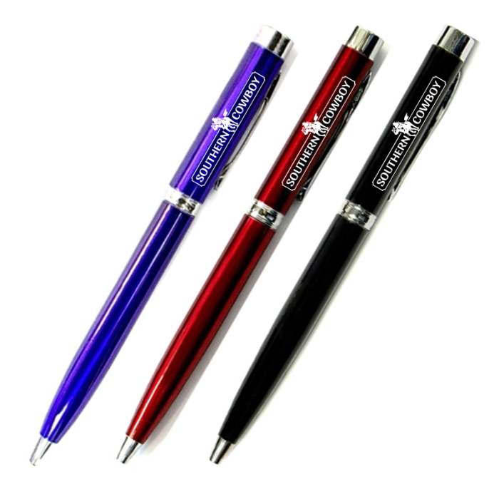 Imprinted Twist Action Pens with Laser Pointer Flashlight