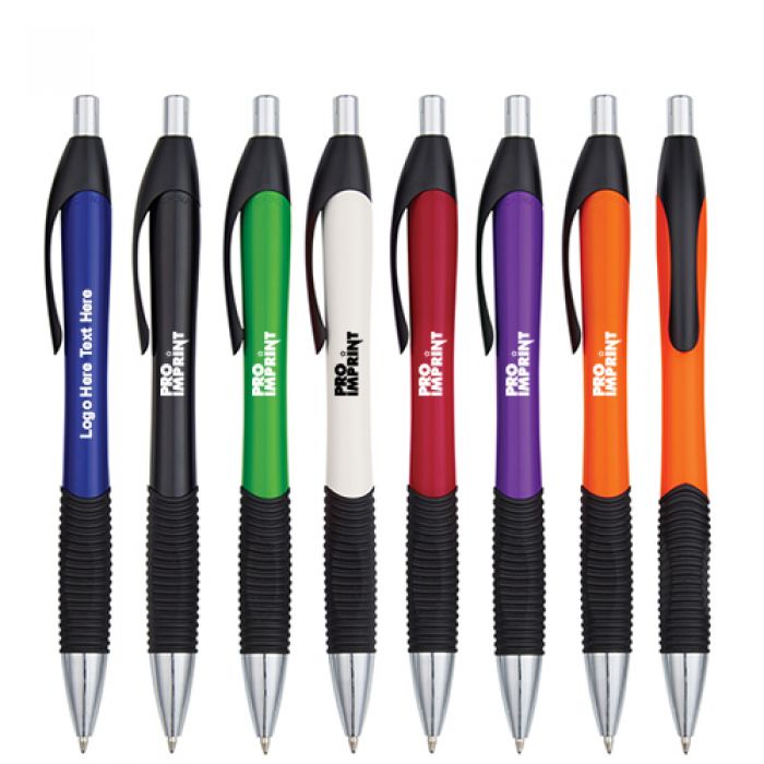Promotional Wave Grip Plastic Pens
