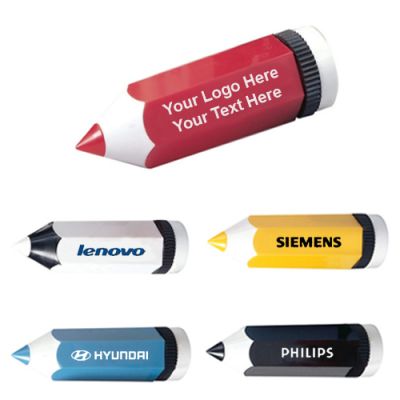 Custom Printed Pencil Shaped Sharpeners - Sharpeners