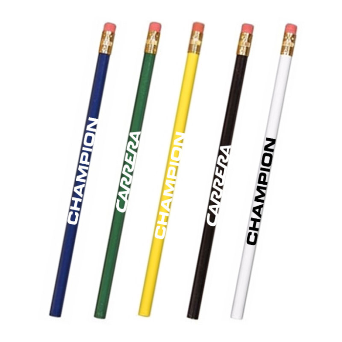 Custom Printed Thrifty Pencils with Pink Eraser