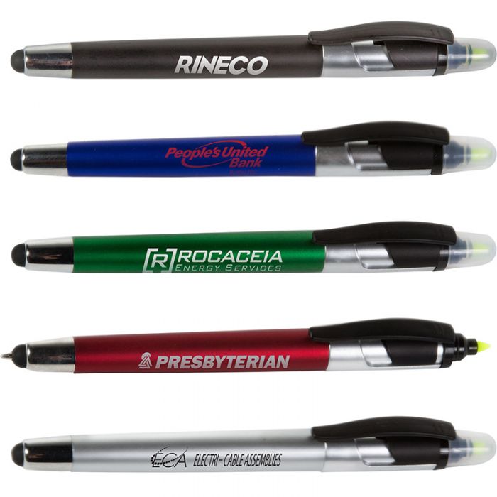 Custom Imprinted Executive Stylus Highlighter Pens