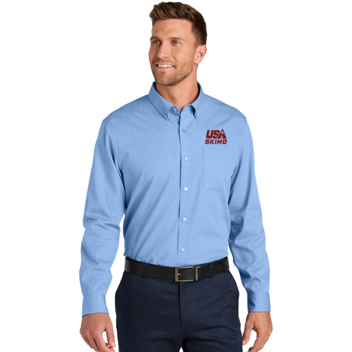 Custom Port Authority® Long Sleeve Nailhead Easy Care Shirts