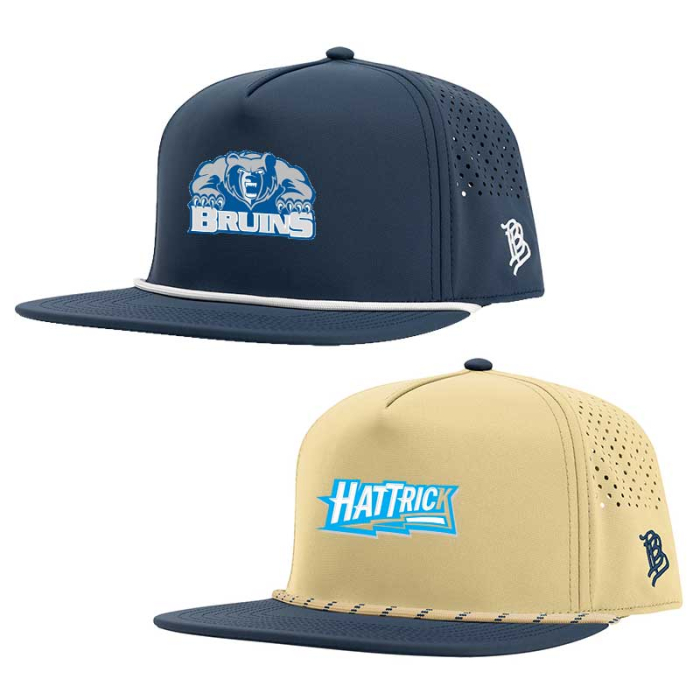 Custom Printed Branded Bills Bare Flat Rope Caps