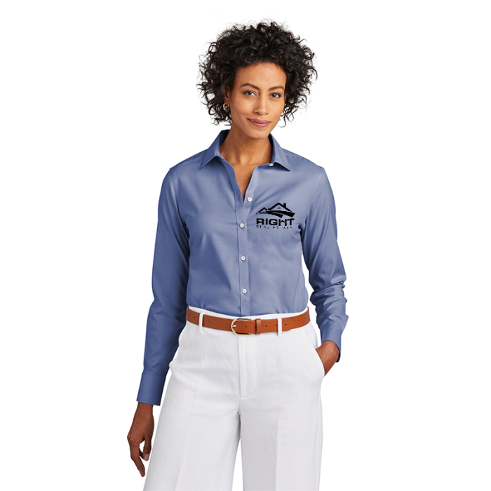 Custom Printed Brooks Brothers® Women's Wrinkle-Free Stretch Pinpoint Shirts