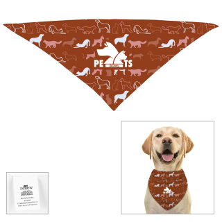 Full Color Large Triangle rPET Pet Bandanas