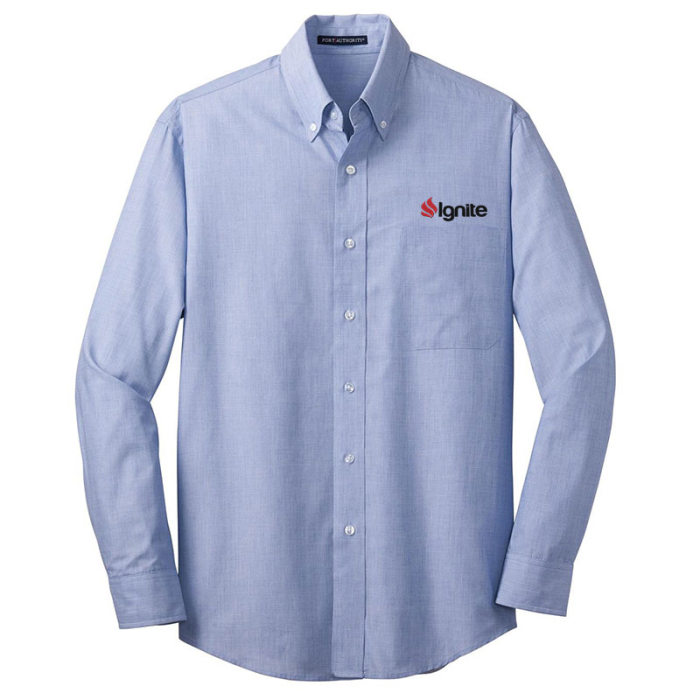 Custom Printed Port Authority® Crosshatch Easy Care Shirts