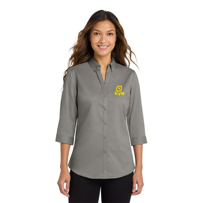 Custom Printed Port Authority® Women's 3/4-Sleeve SuperPro™ Twill Shirts