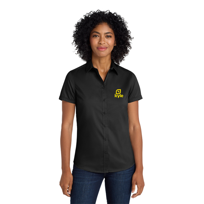 Customized Port Authority® Women's Short Sleeve SuperPro™ Twill Shirts