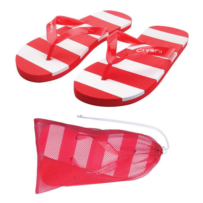 Customized Striped Adult Flip Flops