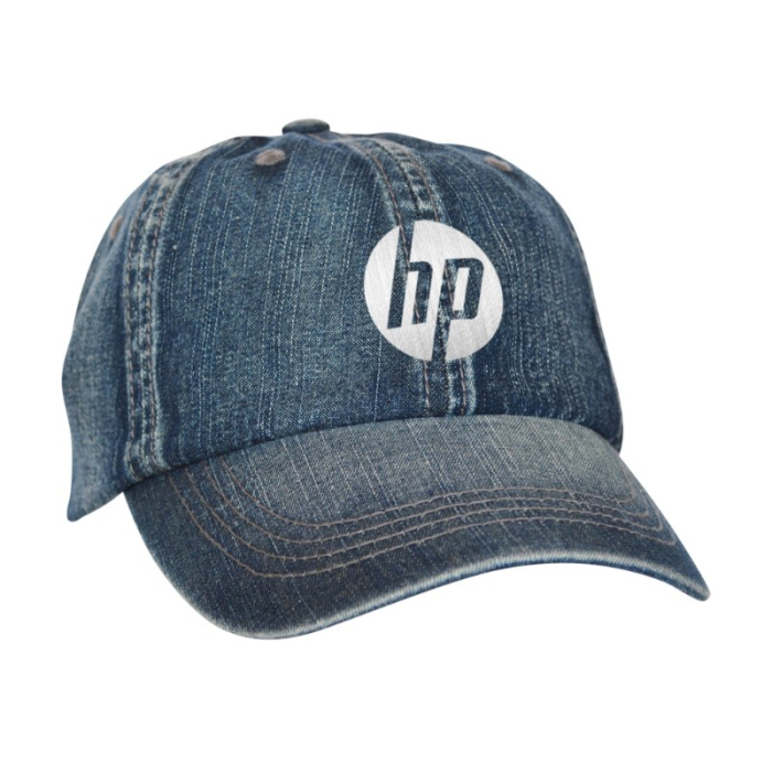 Imprinted ACE USA Washed Slub Denim Caps