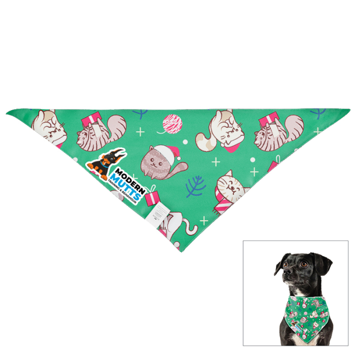 Imprinted Full Color Small Triangle rPET Pet Bandanas