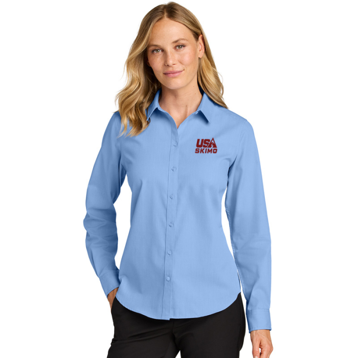 Personalized Port Authority® Women's Long Sleeve Nailhead Easy Care Shirts