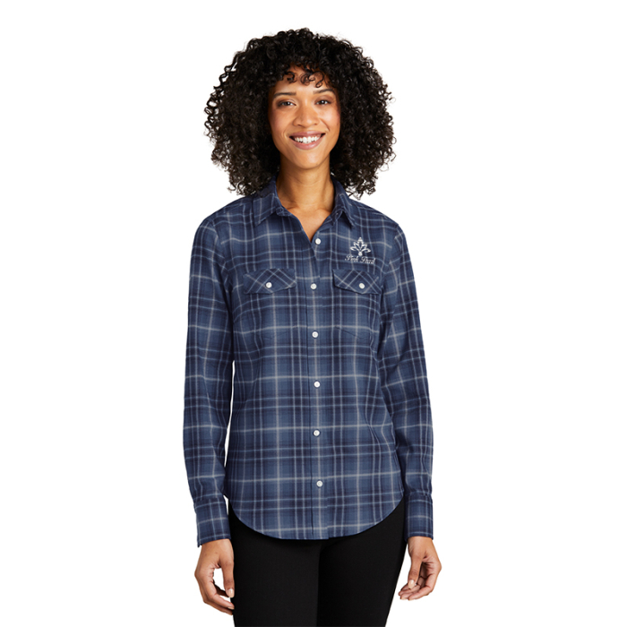 Personalized Port Authority® Women's Long Sleeve Ombre Plaid Shirts