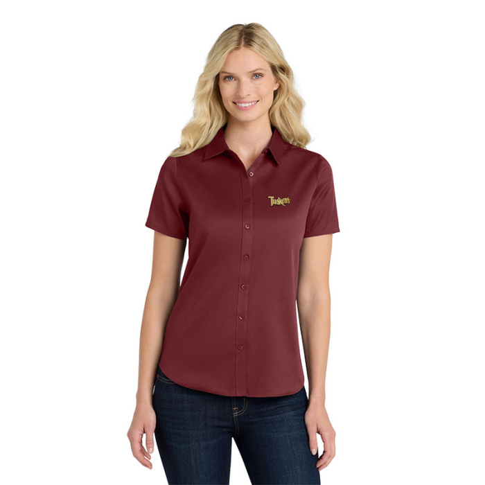 Personalized Port Authority® Women's Short Sleeve SuperPro React™ Twill Shirts