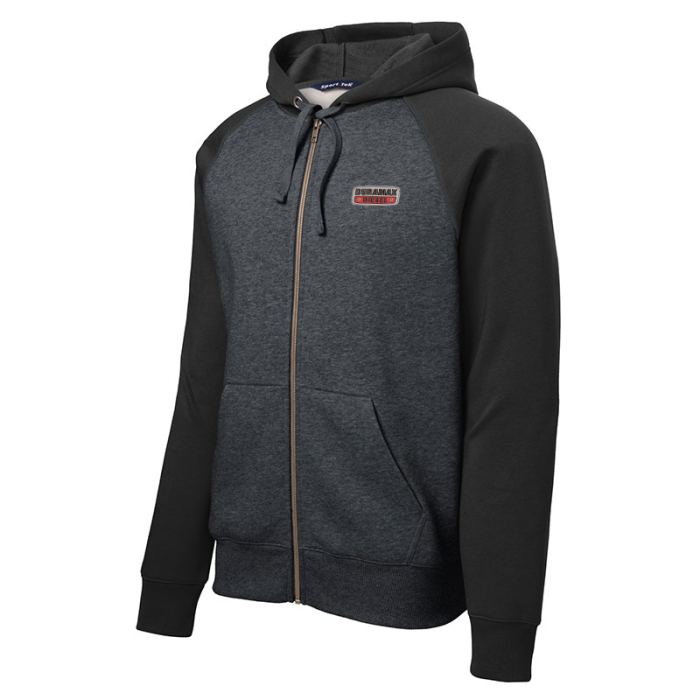 Personalized Sport-Tek® Raglan Colorblock Full-Zip Hooded Fleece Jackets