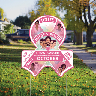12" x 14" Ribbon Shaped Full Color Yard Signs