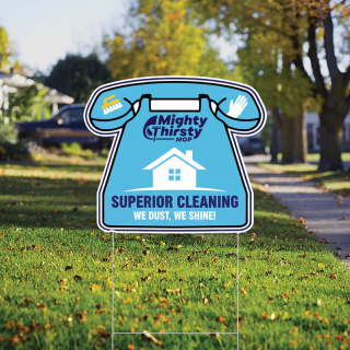 12" x 14" Phone Shaped Full Color Yard Signs