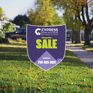 12" x 14" Shovel Shaped Full Color Yard Signs