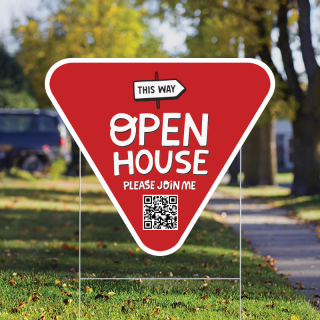 12" x 14" Triangle Shaped Full Color Yard Signs