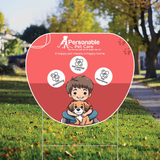 12" x 14" Leaf Shaped Full Color Yard Signs