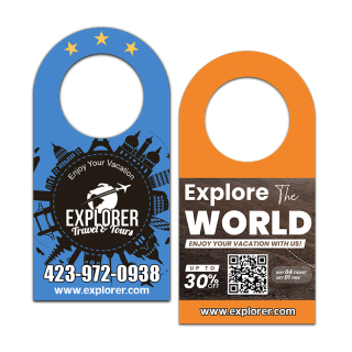 2.5x5 Inch Full Color Double Sided Bottle Hangers - 16 pt