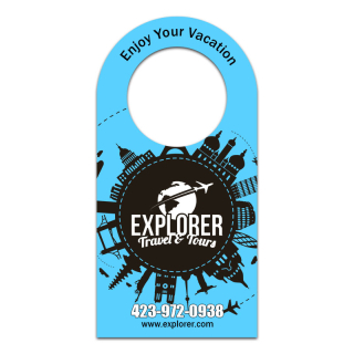 2.5x5 Inch Full Color One Sided Bottle Hangers - 14 pt