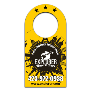 2.5x5 Inch Full Color One Sided Bottle Hangers - 16 pt