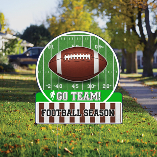 20" x 20" Sports Shaped Full Color Yard Signs - Double Side