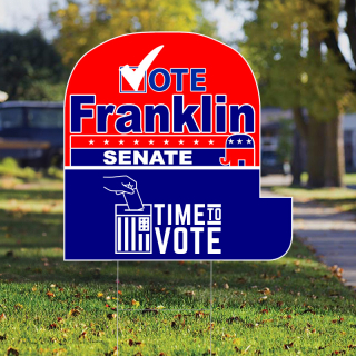 20" x 20" Elephant Shaped Full Color Yard Signs