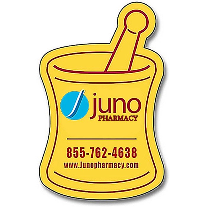 2.25x3.5 Inch Custom Mortar & Pestle Shaped Magnets